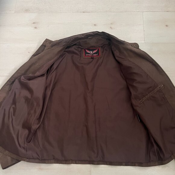 Street Legal Chocolate Brown Men's Suede Jacket Size XL - Picture 4 of 10